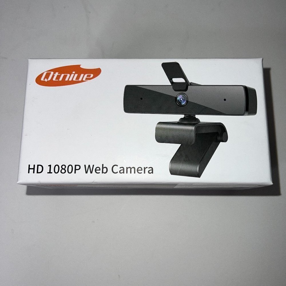 QTNIUE Webcam with Microphone and Privacy Cover, FHD Webcam 1080p